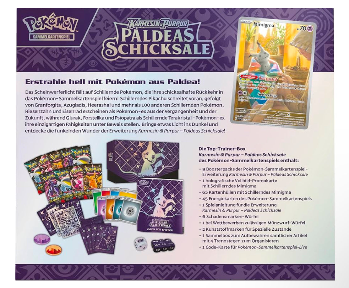 KP4.5- Paldeas Schicksale Top-Trainer-Box (DE)