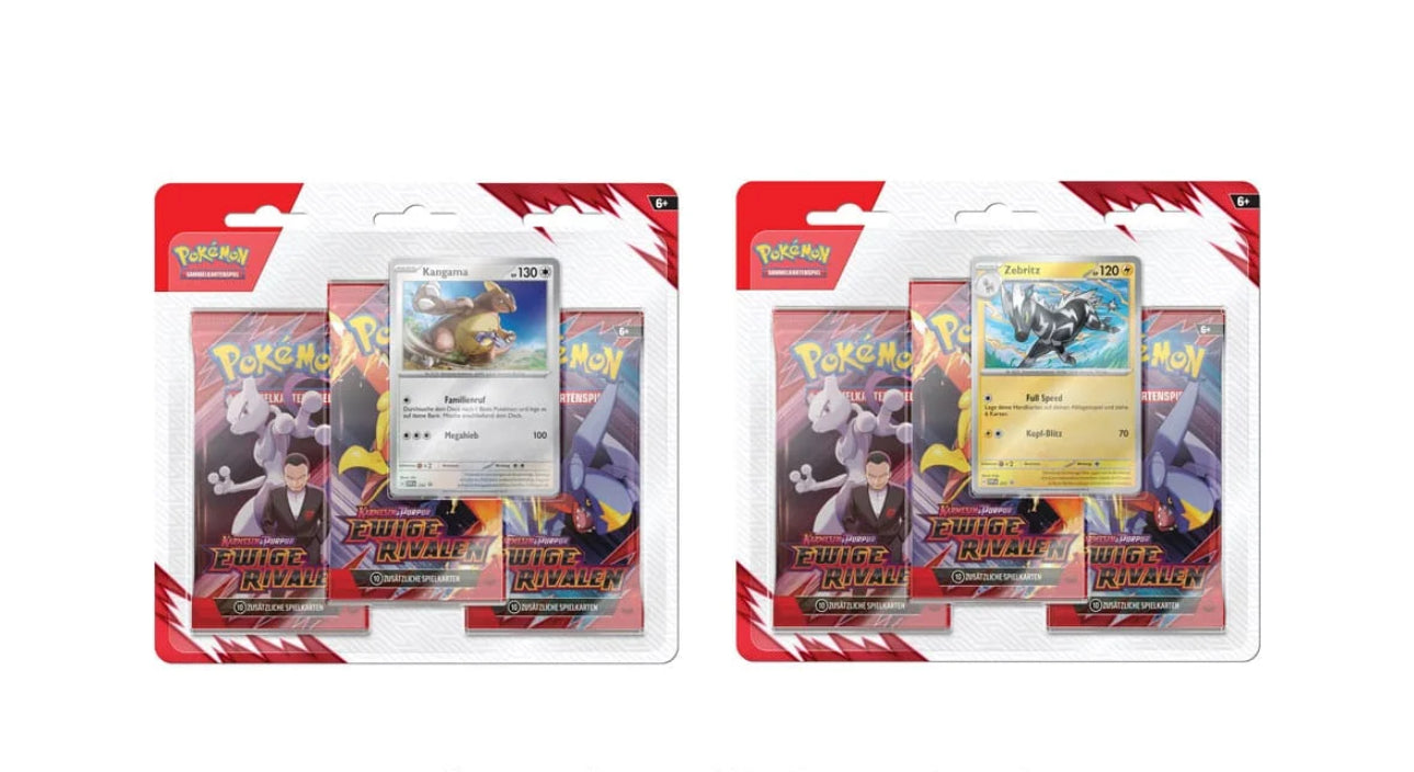 Pokemon TCG KP10 Karmesin & Purpur - Ewige Rivalen 3er-Pack Blister (Englisch)