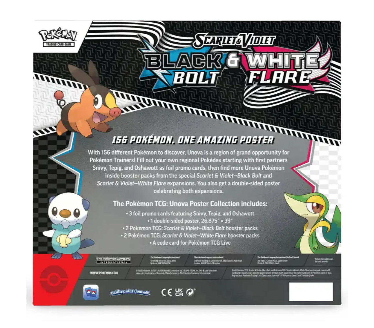 POKEMON – SCARLET & VIOLET SV10.5: BLACK BOLT & WHITE FLARE POSTER-COLLECTION (ENGLISCH)