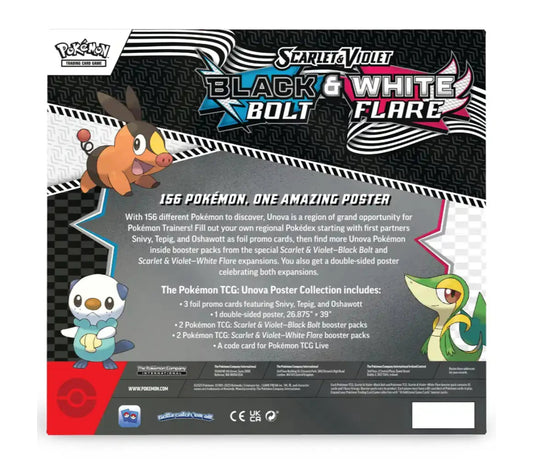 POKEMON – SCARLET & VIOLET SV10.5: BLACK BOLT & WHITE FLARE POSTER-COLLECTION (ENGLISCH)