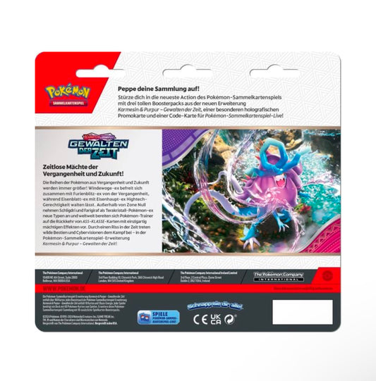 TCG - 3er-Pack Blister: Karmesin & Purpur Gewalten der Zeit