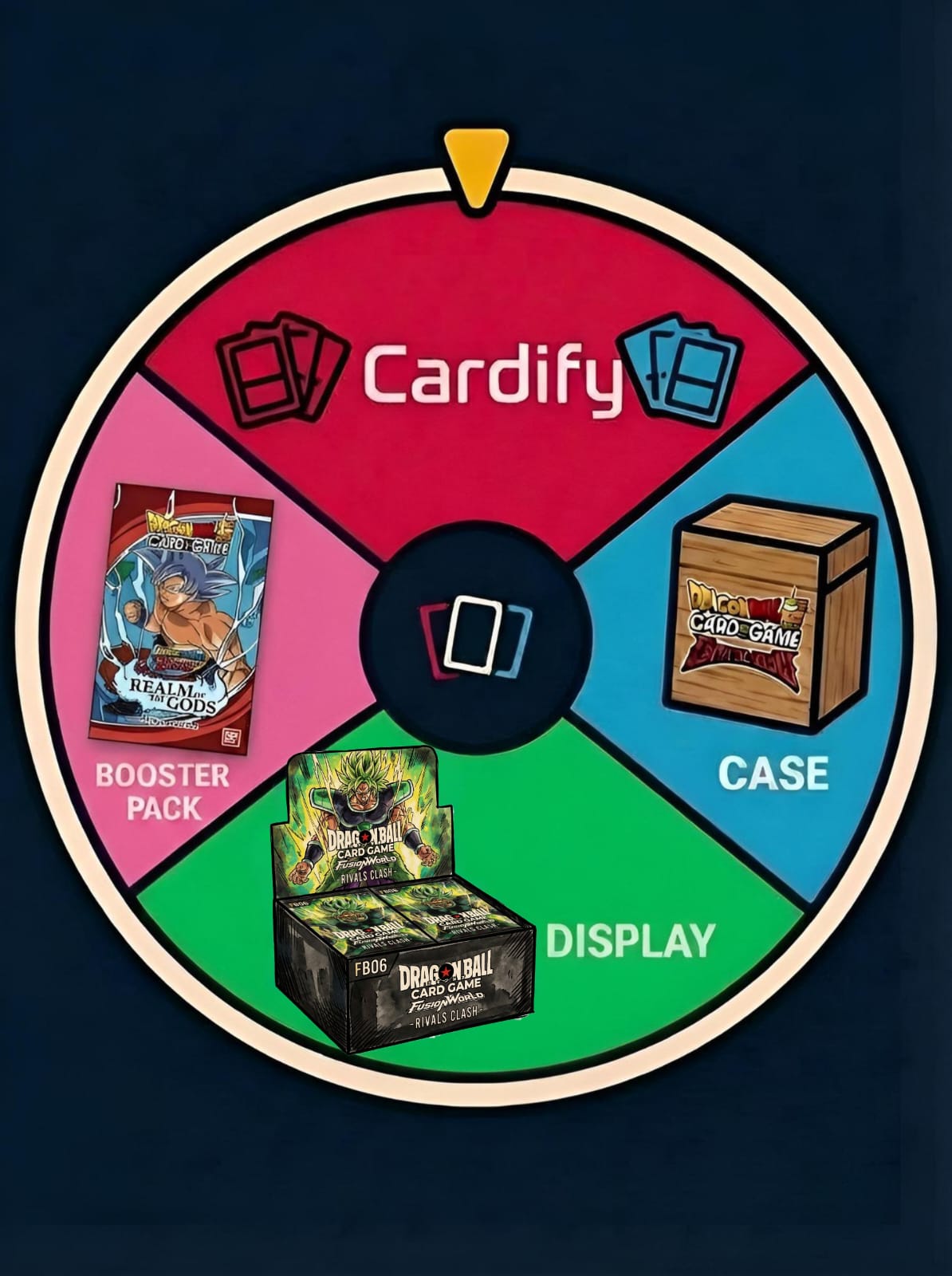 Cardify DragonBall Z Super-Spin Englischen Display für Sammler und Fans inklusive Booster-Pack und Case