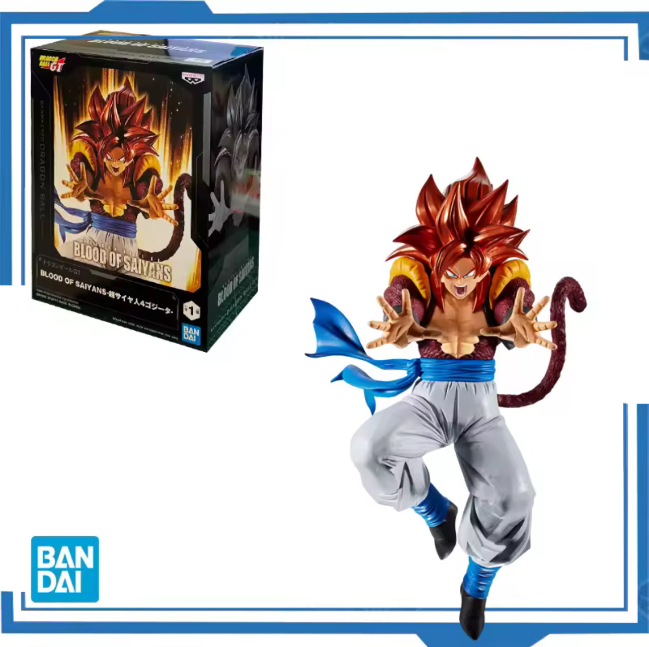 Bandai Original Banpresto Anime Dragon Ball GT BLOOD OF SAIYANS BOS Super 4 Gogeta Figur