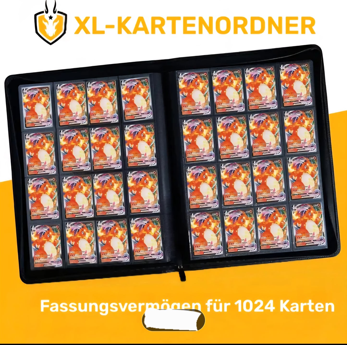 Premium XL-1024 Kartenmappe für Sammelkarter nit 16 Fachern. MTG. TCG. PTCG Sportkarter