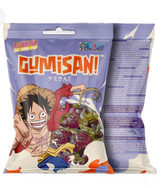 ULTRA POP GUMISAN Luffy, Fruchtgummi mit Traubengeschmack 180g