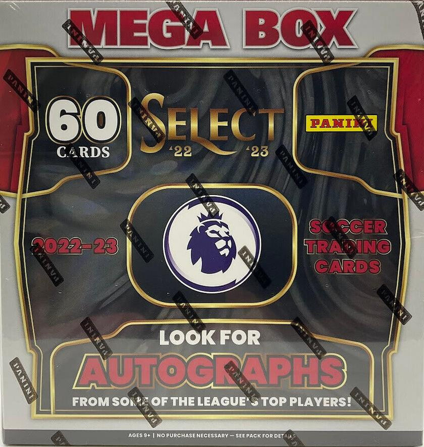 2022/23 Panini Select Premier League EPL Soccer Mega Box (Pink Ice und Orange Ice Parallels!)