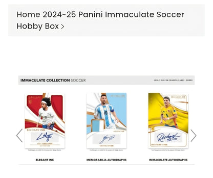 Home 2024-25 Panini Immaculate Soccer Hobby Box