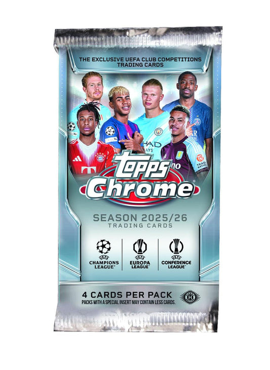 2025/26 Topps Chrome UEFA Club Competitions Fußball-Hobby Booster