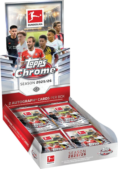 Topps 2025-26 Chrome Bundesliga Booster Display