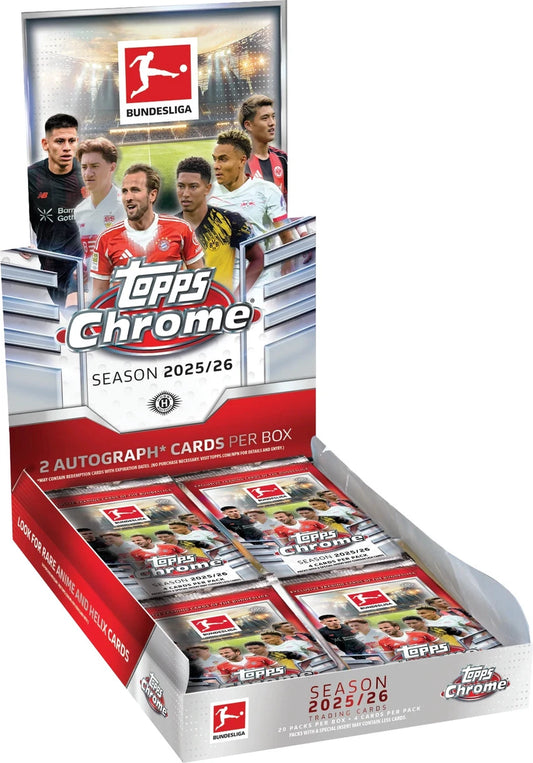 Topps 2025-26 Chrome Bundesliga Booster Display